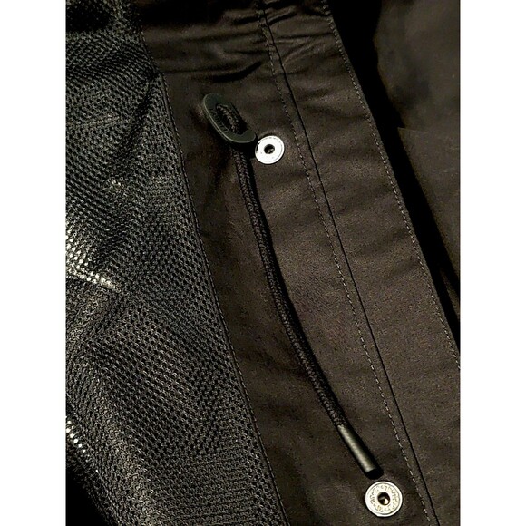 HUNTER Women's S Rubberized Cotton Smock Hooded Water Resistant Jacket Black - Picture 9 of 11